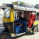 Eines der Hauptverkehrsmittel in der Hauptstadt Delhi - Motorrickshaw
