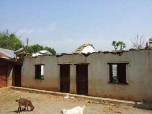Unsere Dorfschule ohne Dach